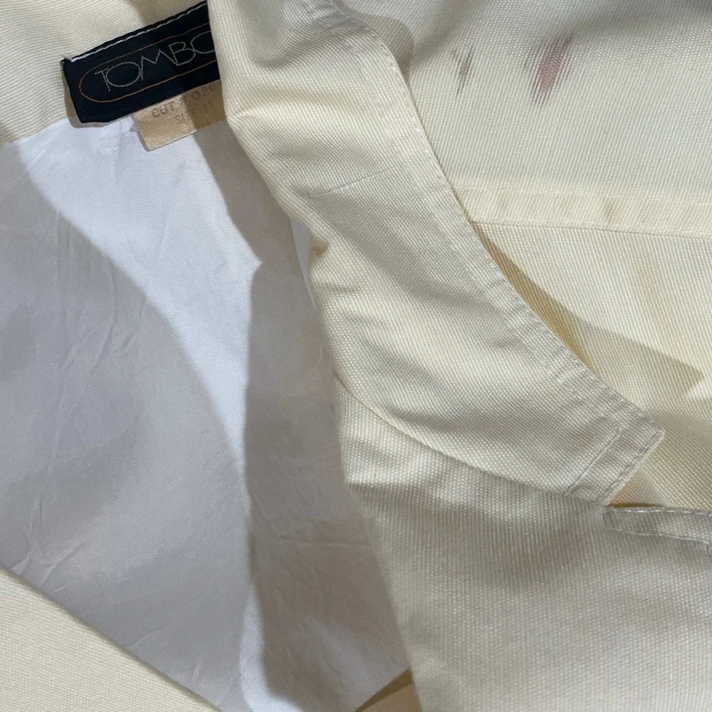 Vintage TOMBOY Blazer Jacket Size 11 Butter Yellow Pockets Career‎